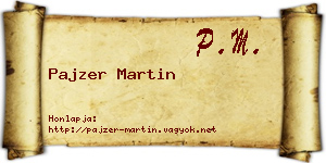 Pajzer Martin névjegykártya